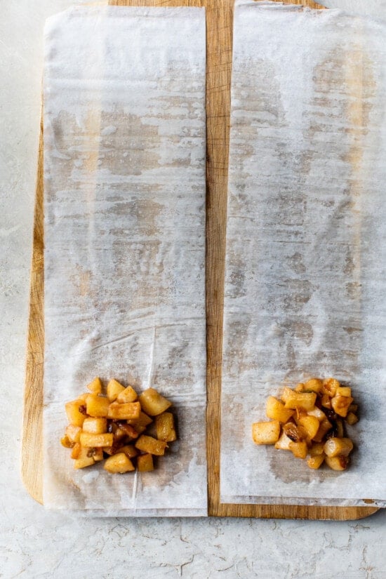 apples and phyllo dough