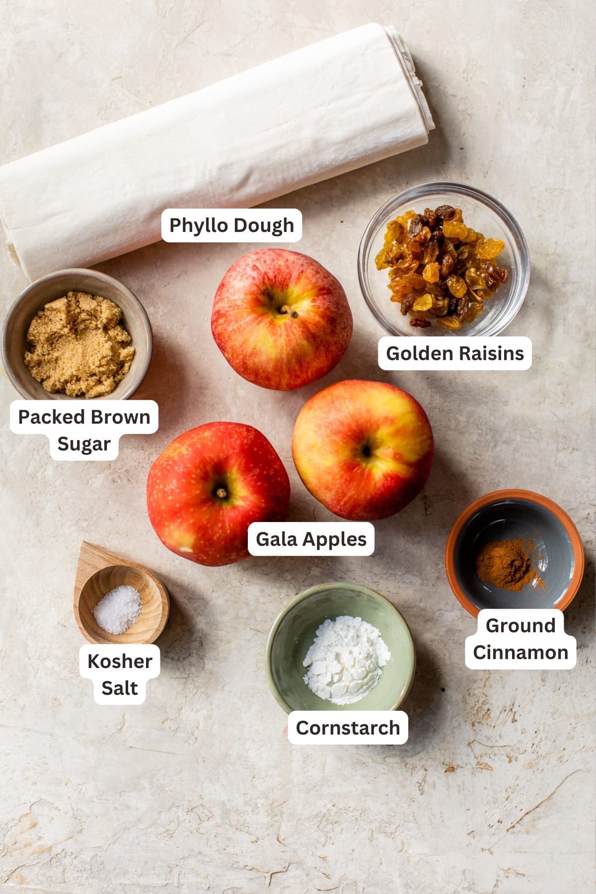 Ingredients for Apple Turnover.