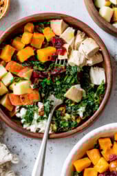 Autumn Kale Salad with Chicken