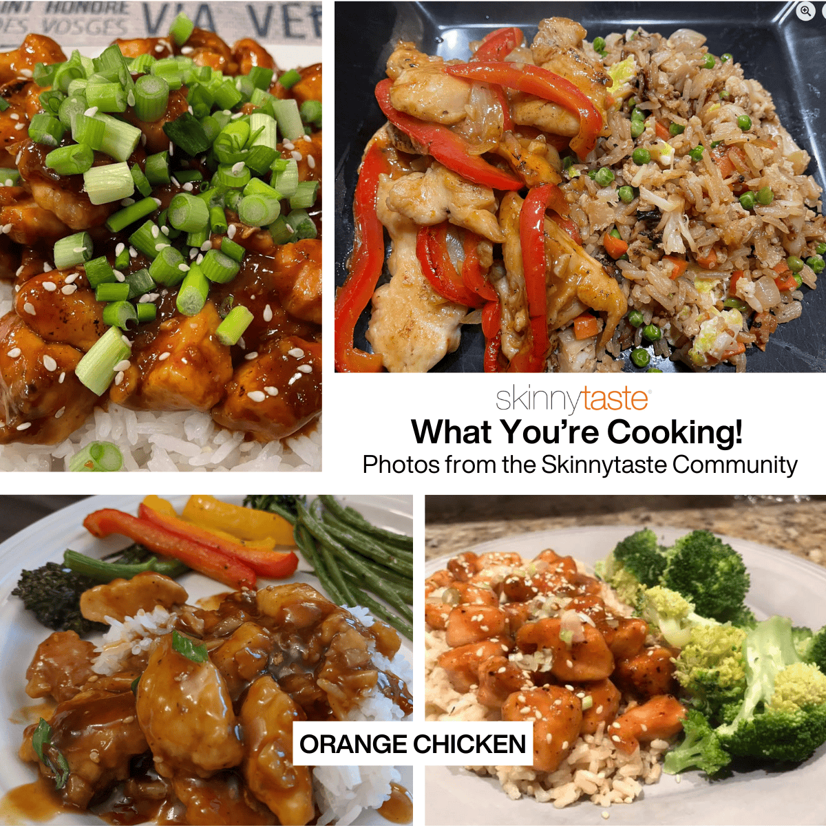 Orange chicken photos cooked from the Skinnytaste Community