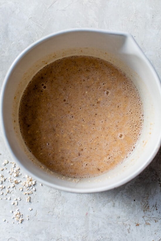 Made with pumpkin puree, oats, pumpkin pie spice, and yogurt, these Pumpkin Baked Oatmeal Cups are an easy breakfast full of fall flavor. Oatmeal, milk, eggs, pumpkin, spices, and other ingredients in a mixing bowl