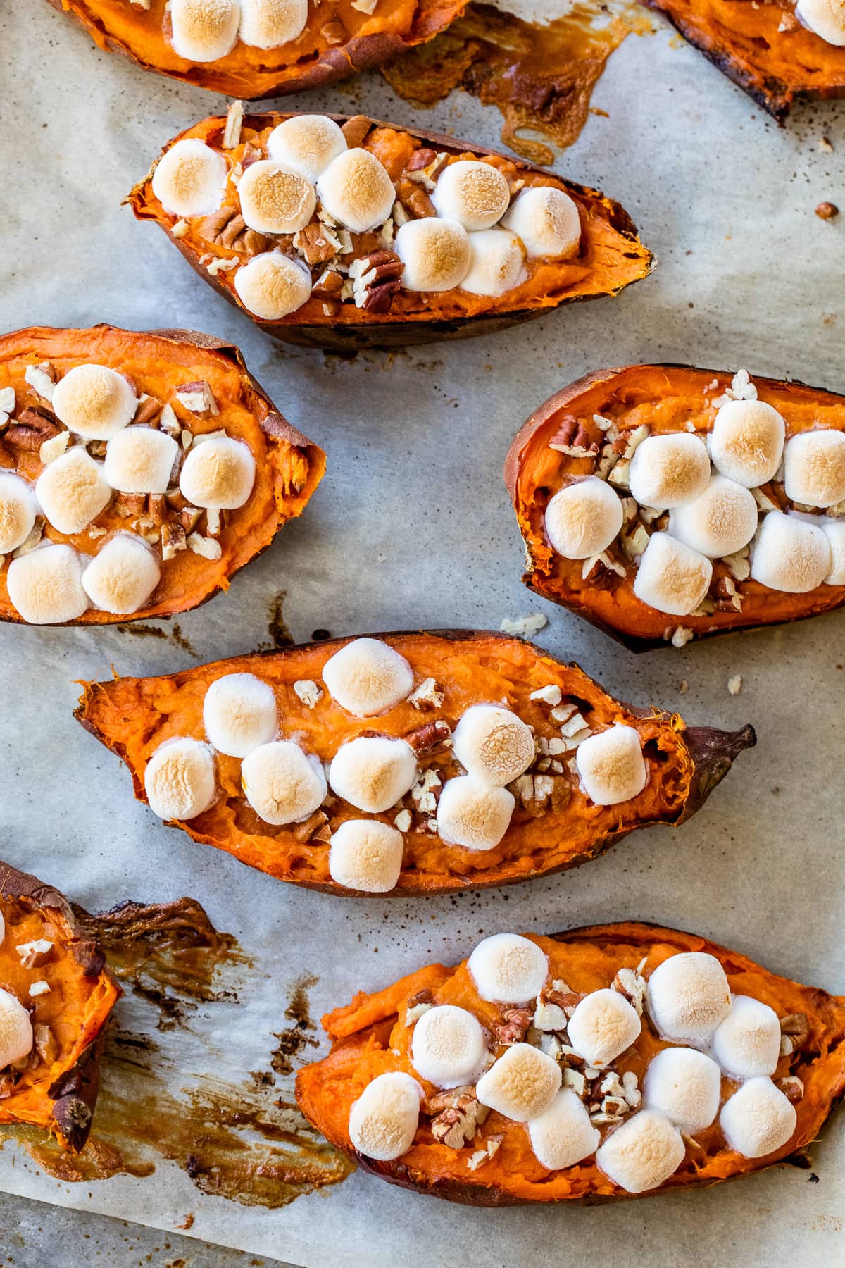 Twice Baked Sweet Potatoes with Marshmallows
