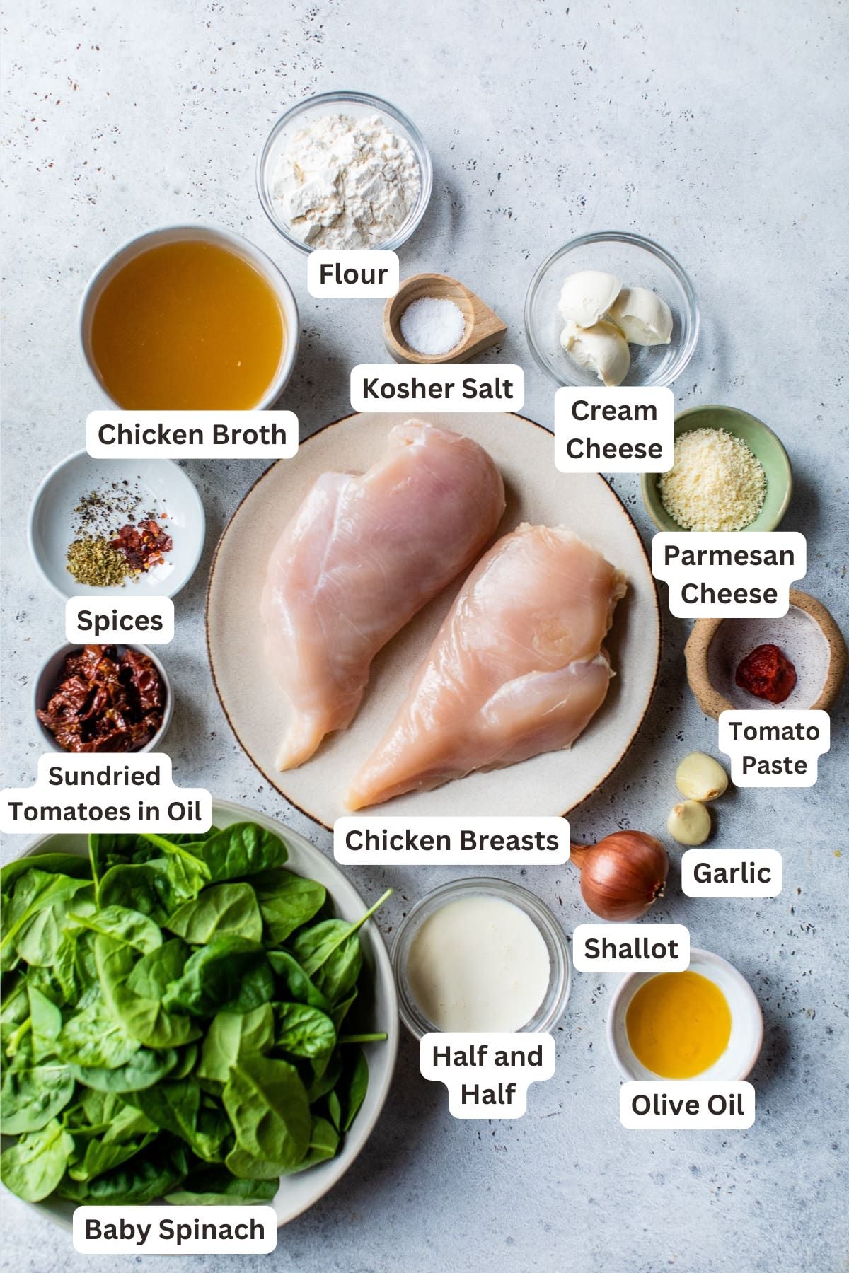 Ingredients for Marry Me Chicken.