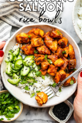 Korean-inspired Gochujang Salmon Rice Bowls