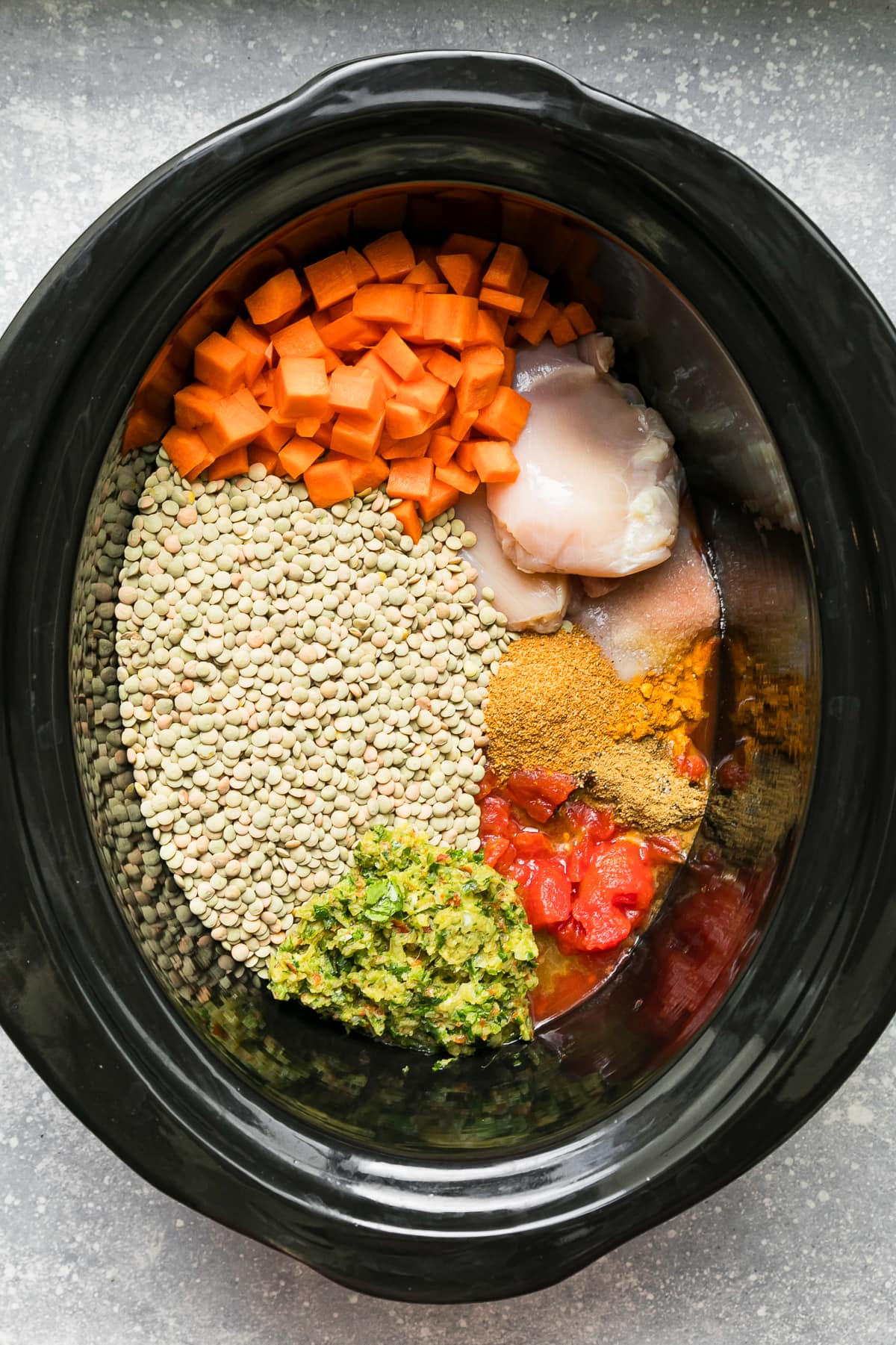 crock pot Chicken and Lentil Soup