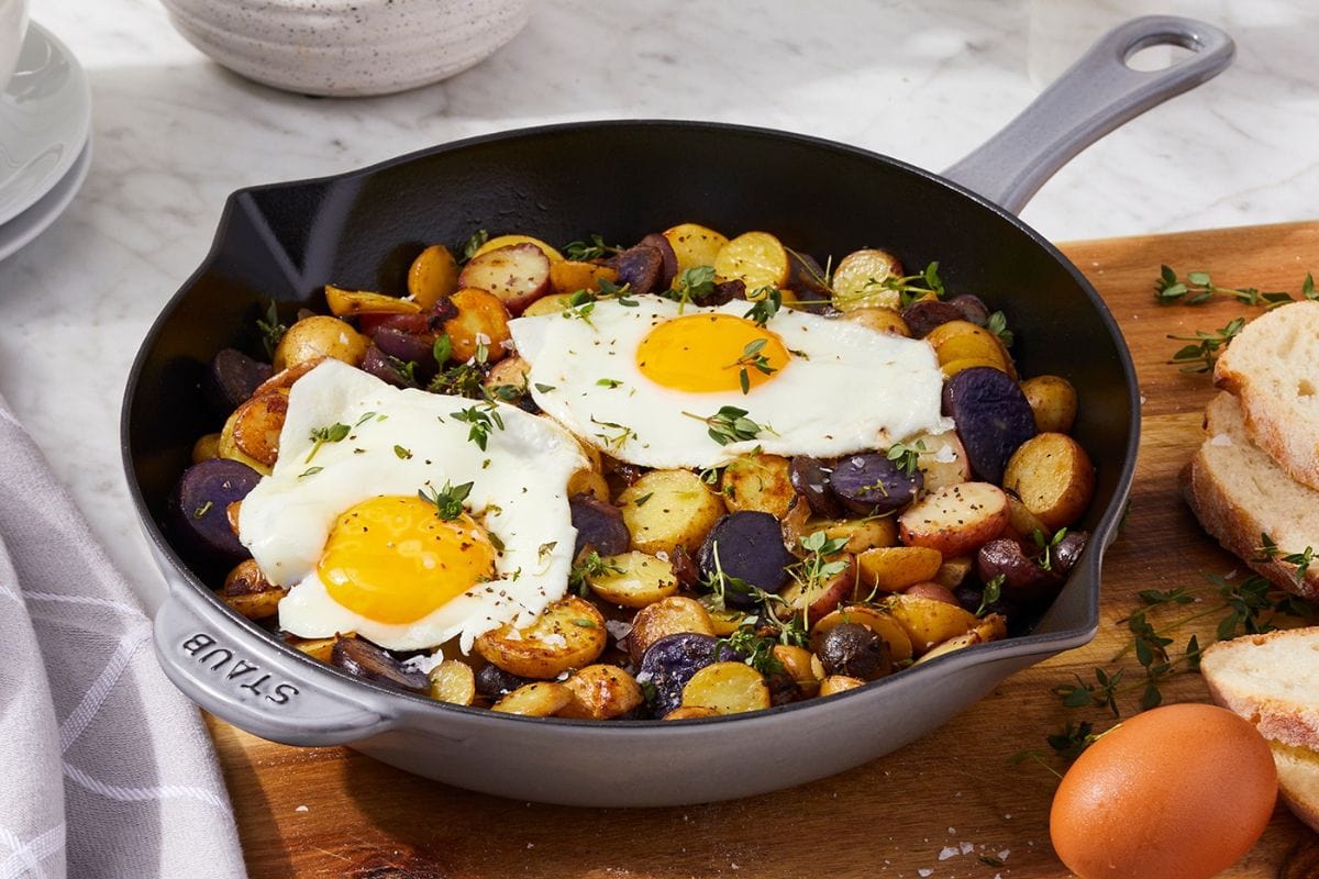 Staub enameled cast iron skillet