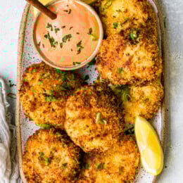 Fish Cakes with Roasted Pepper Sauce