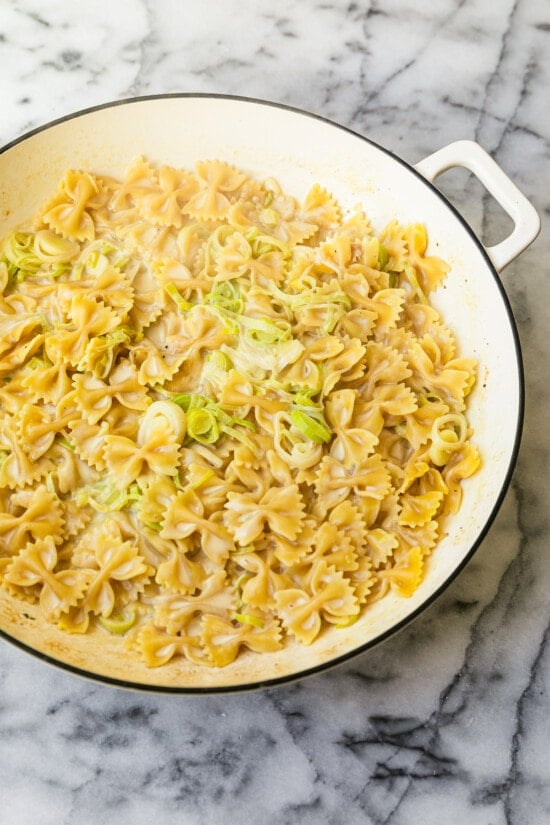 pasta cooked in cream