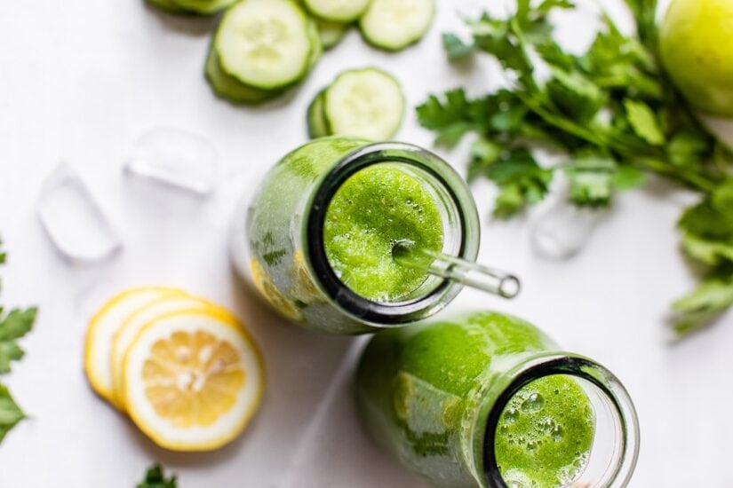 This healthy, Green Apple Lemon Cucumber and Ginger Smoothie is a great source of many vitamins and minerals, especially vitamin C and a great way to boost your immune system.