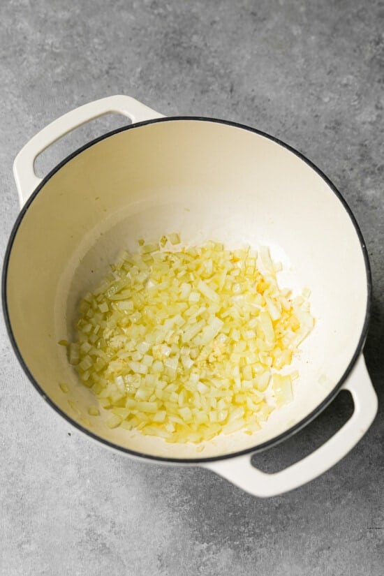 saute onions and garlic