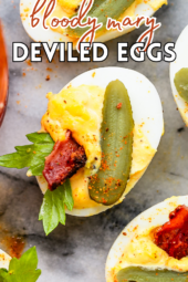 Bloody Mary Deviled Eggs