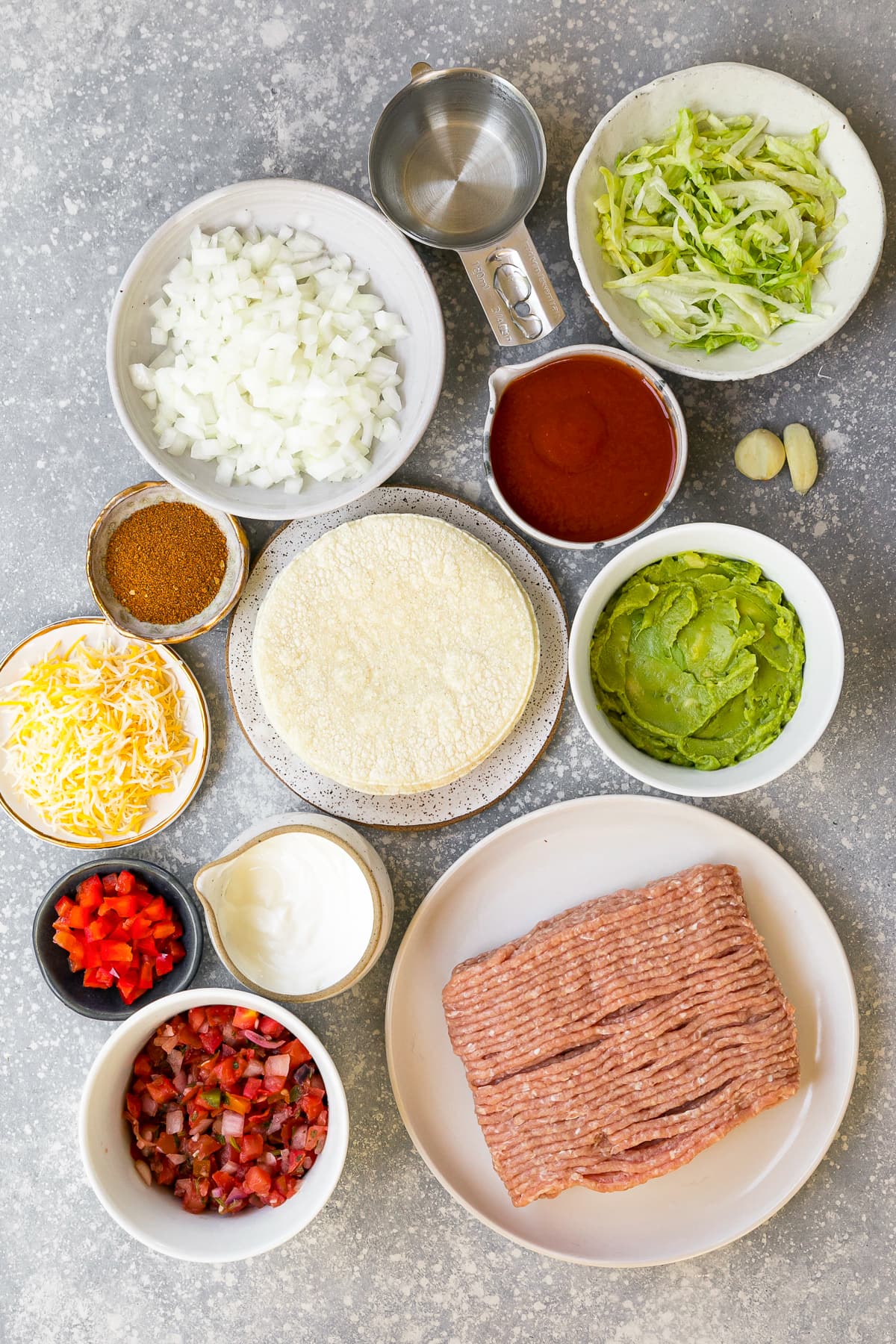 ground turkey and taco fixins