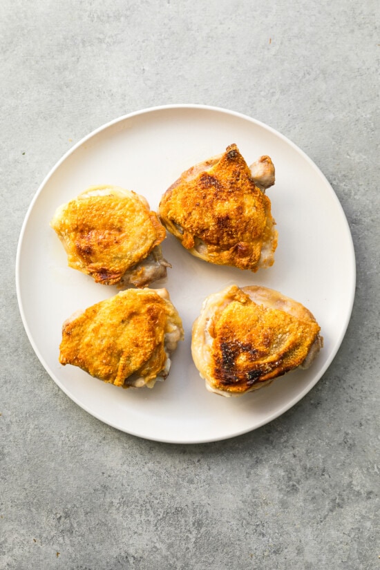 brown the chicken skin