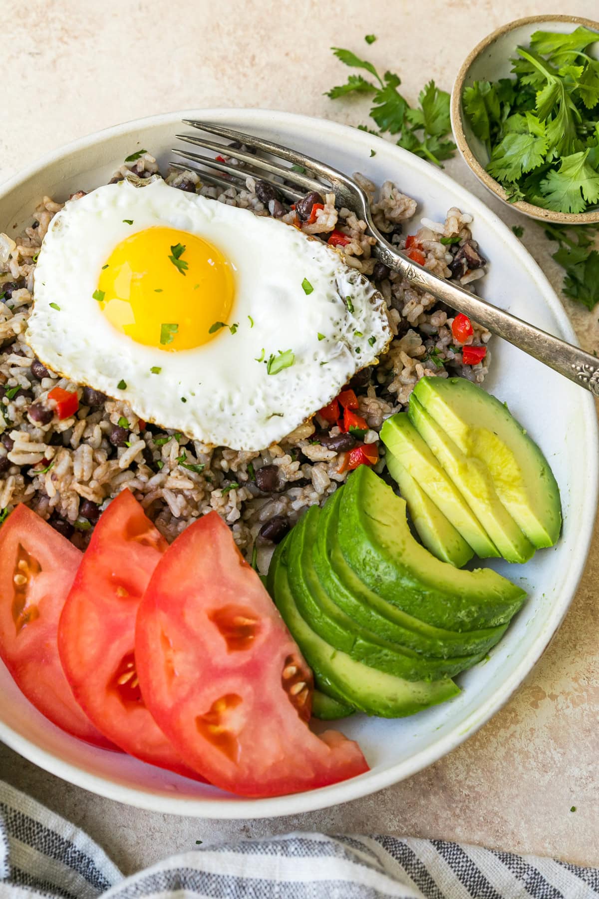 Gallo Pinto with eggs