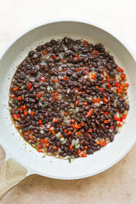 Add the black beans.