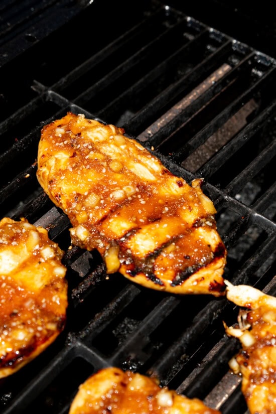 chicken breast on the grill