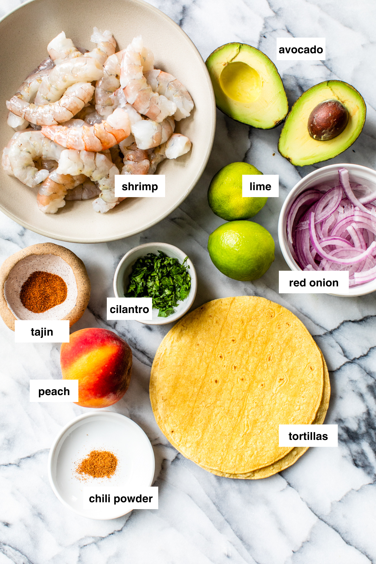 Grilled Shrimp Tacos with Peach Salsa