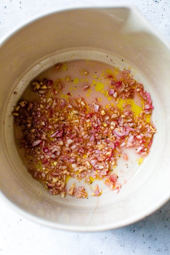 shallots and dressing