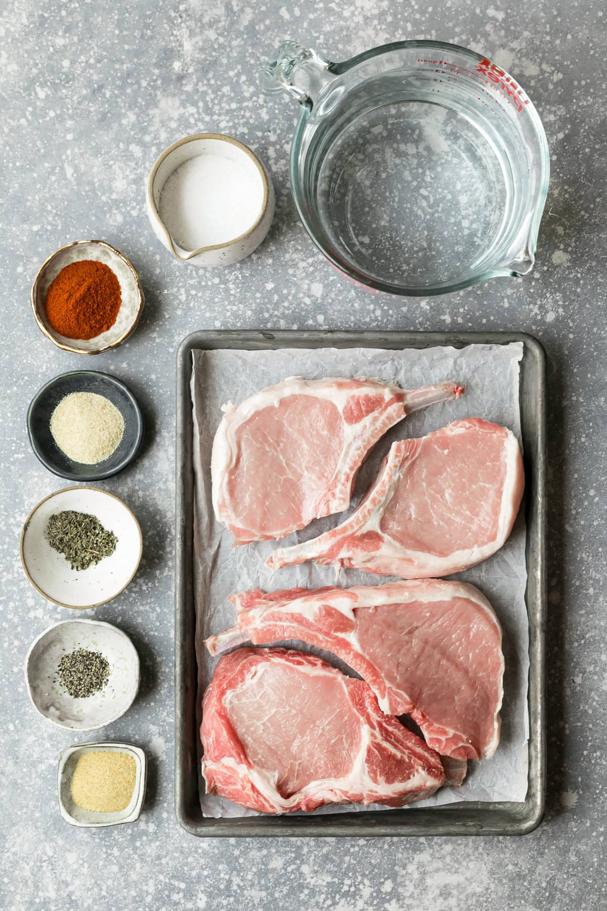 pork chops and spices