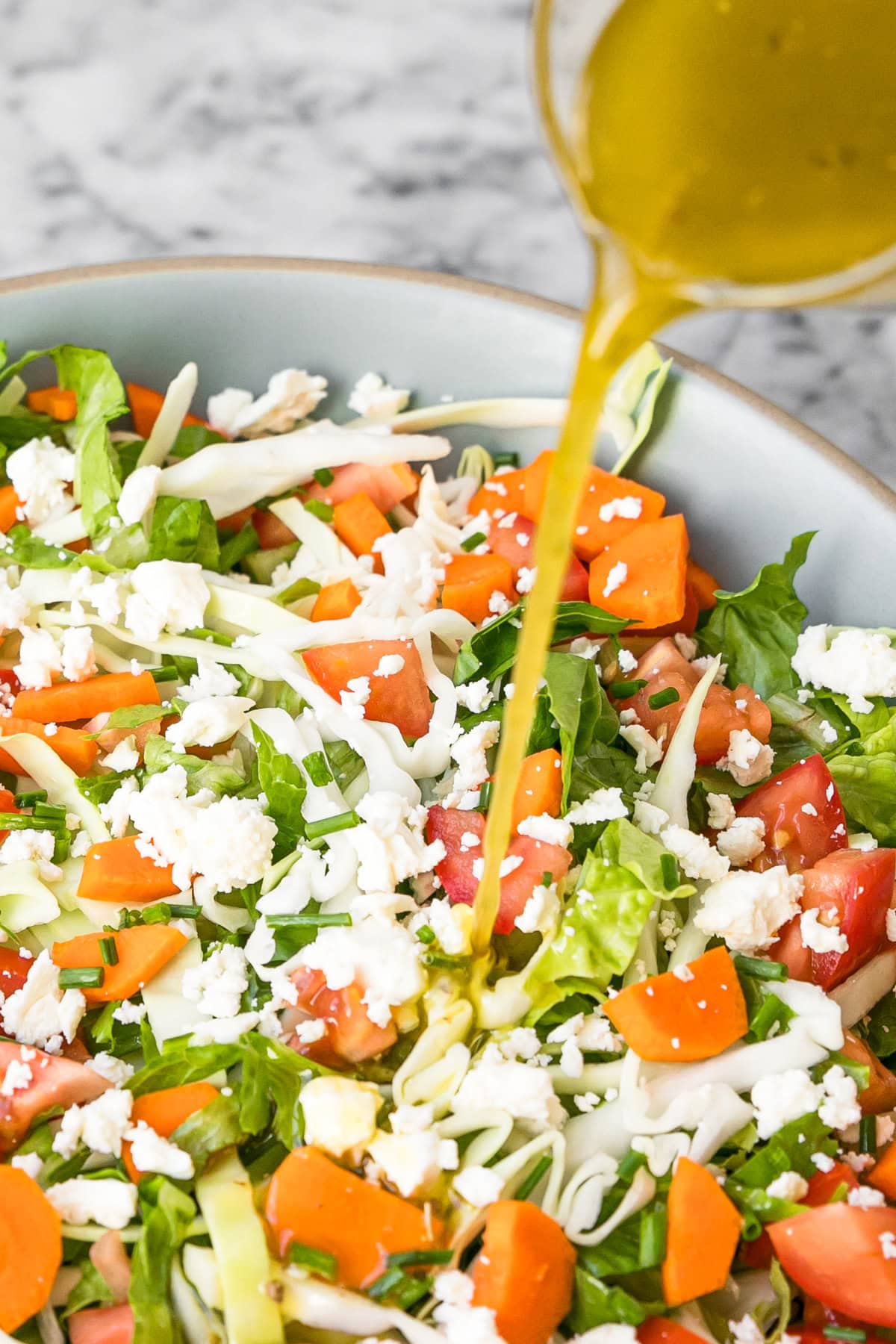 Lemon Vinaigrette on salad