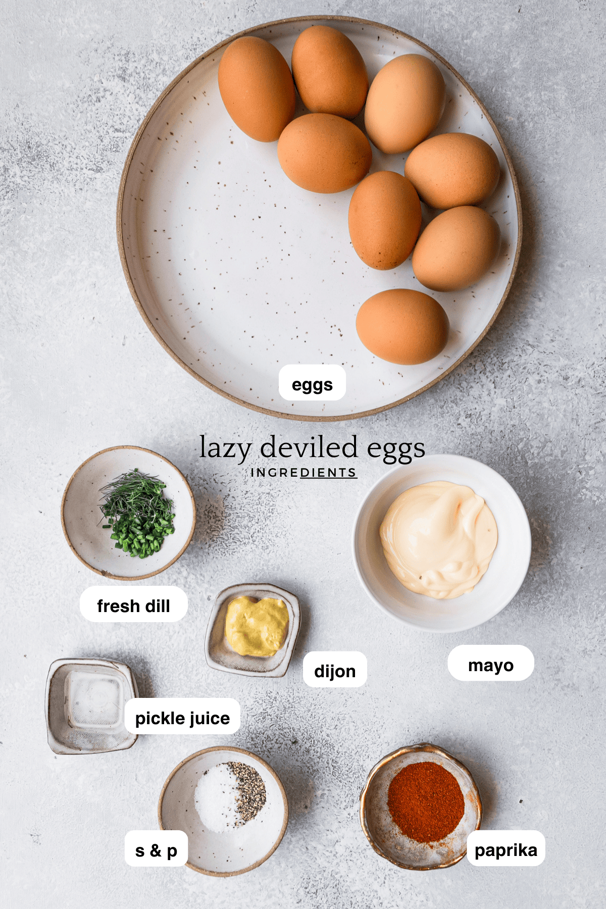 Deviled Egg Salad ingredients