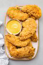 Pretzel Crusted Chicken Tenders with Honey Mustard