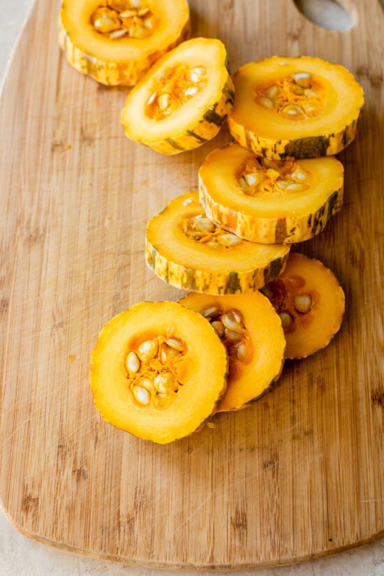Sliced delicata squash
