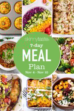 Free 7 Day Healthy Meal Plan (November 4-10)