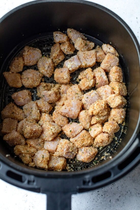 Uncooked Air Fryer Breaded Chicken Breast Bites
