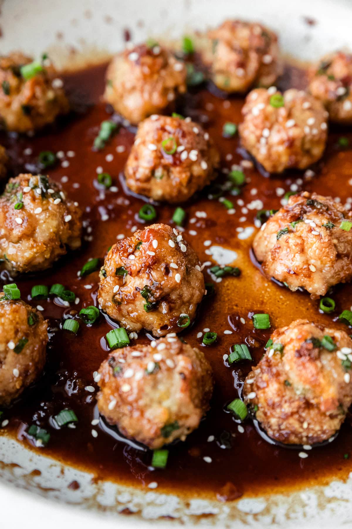 Asian Meatballs and sauce
