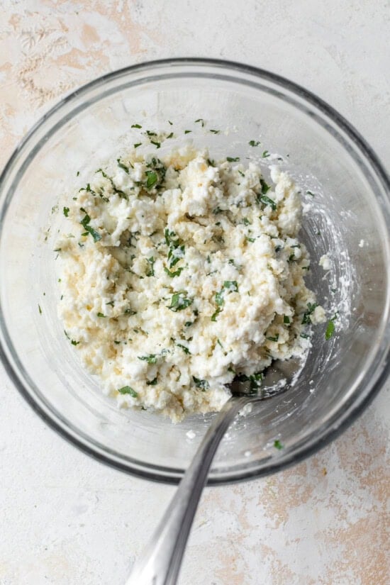 Make the cottage cheese mixture