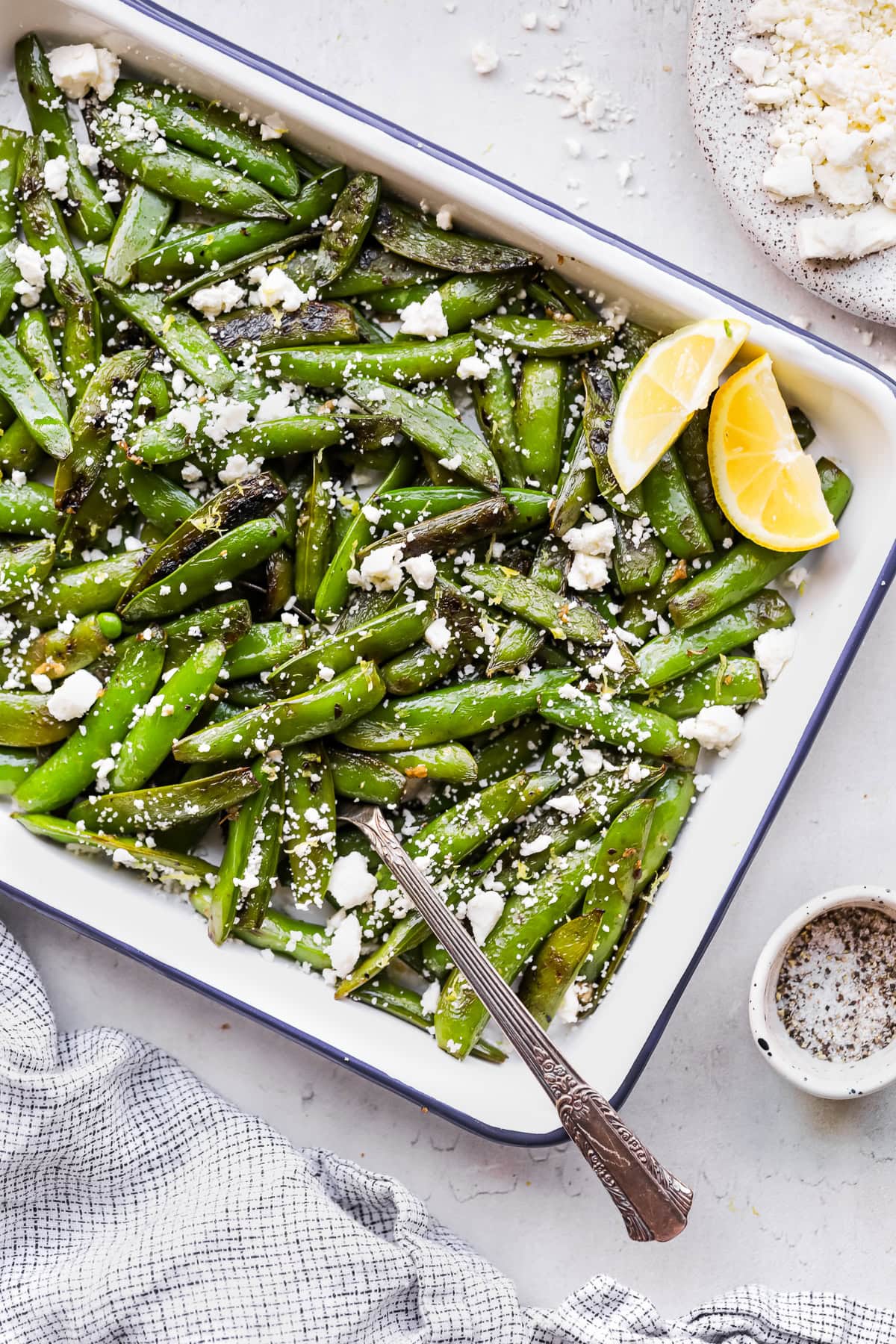 Charred Sugar Snap Peas