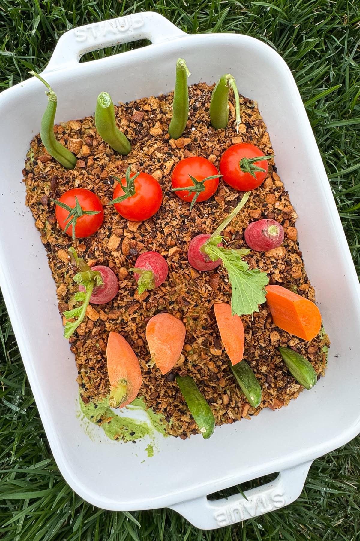 Green Goddess Garden Dip in grass