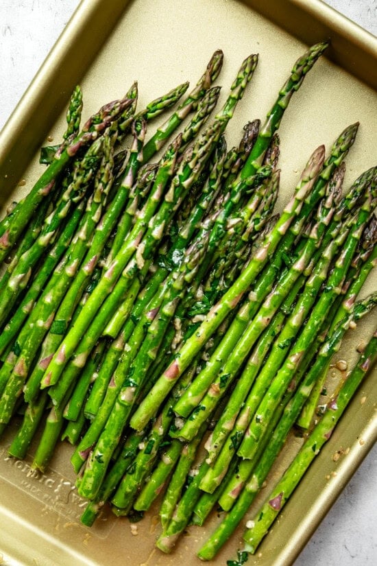marinade the asparagus