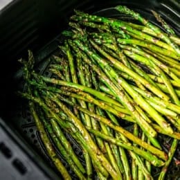 Air fry the asparagus