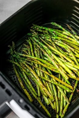 Air fry the asparagus