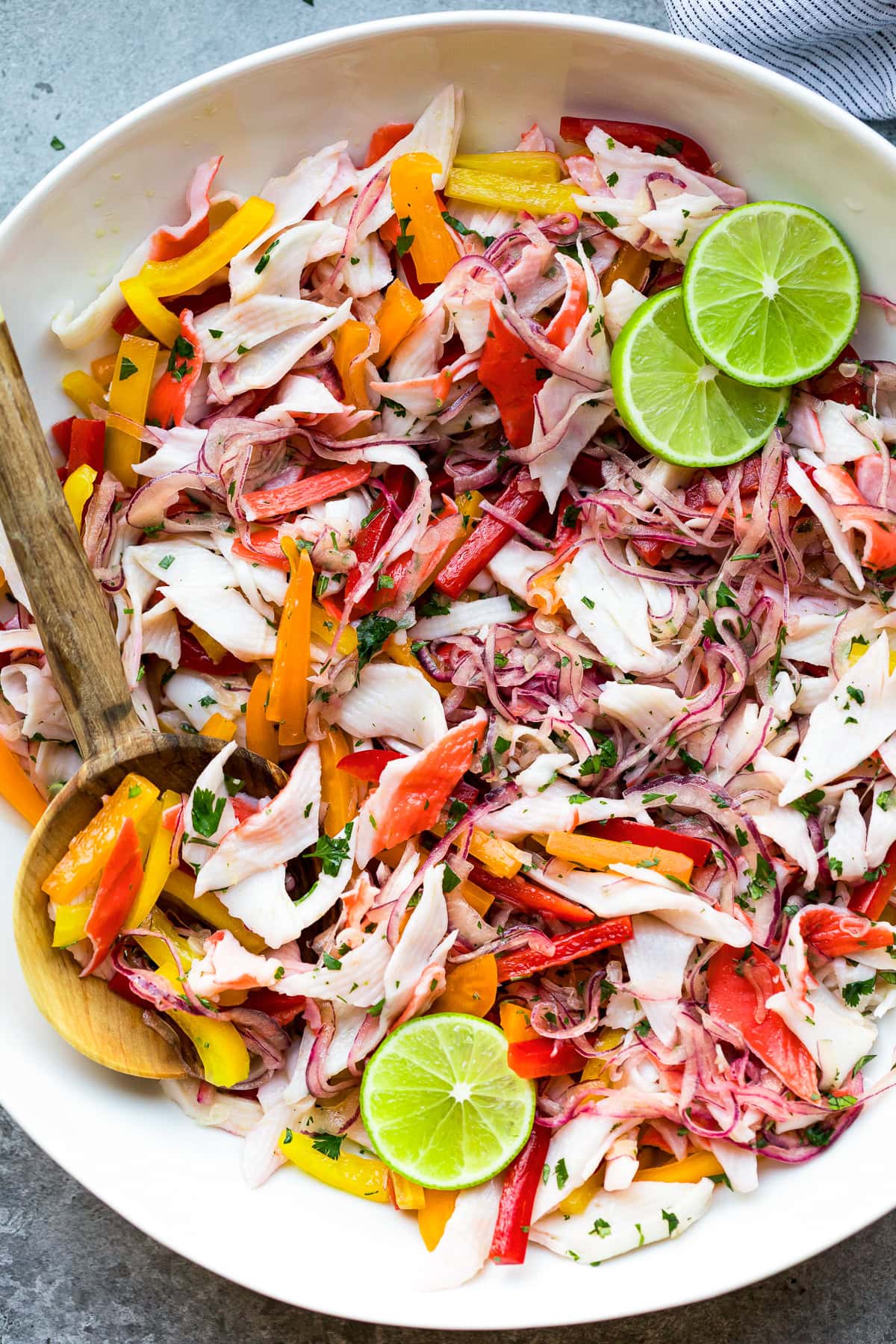 Crab Salad with Bell Peppers and Lime
