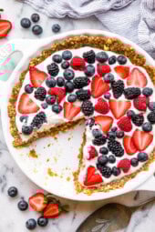 Yogurt No-Bake Pie with Date-Nut Crust