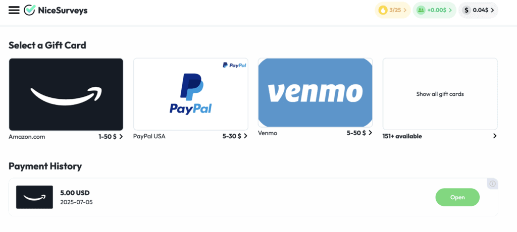 Here is my NiceSurveys payout proof.