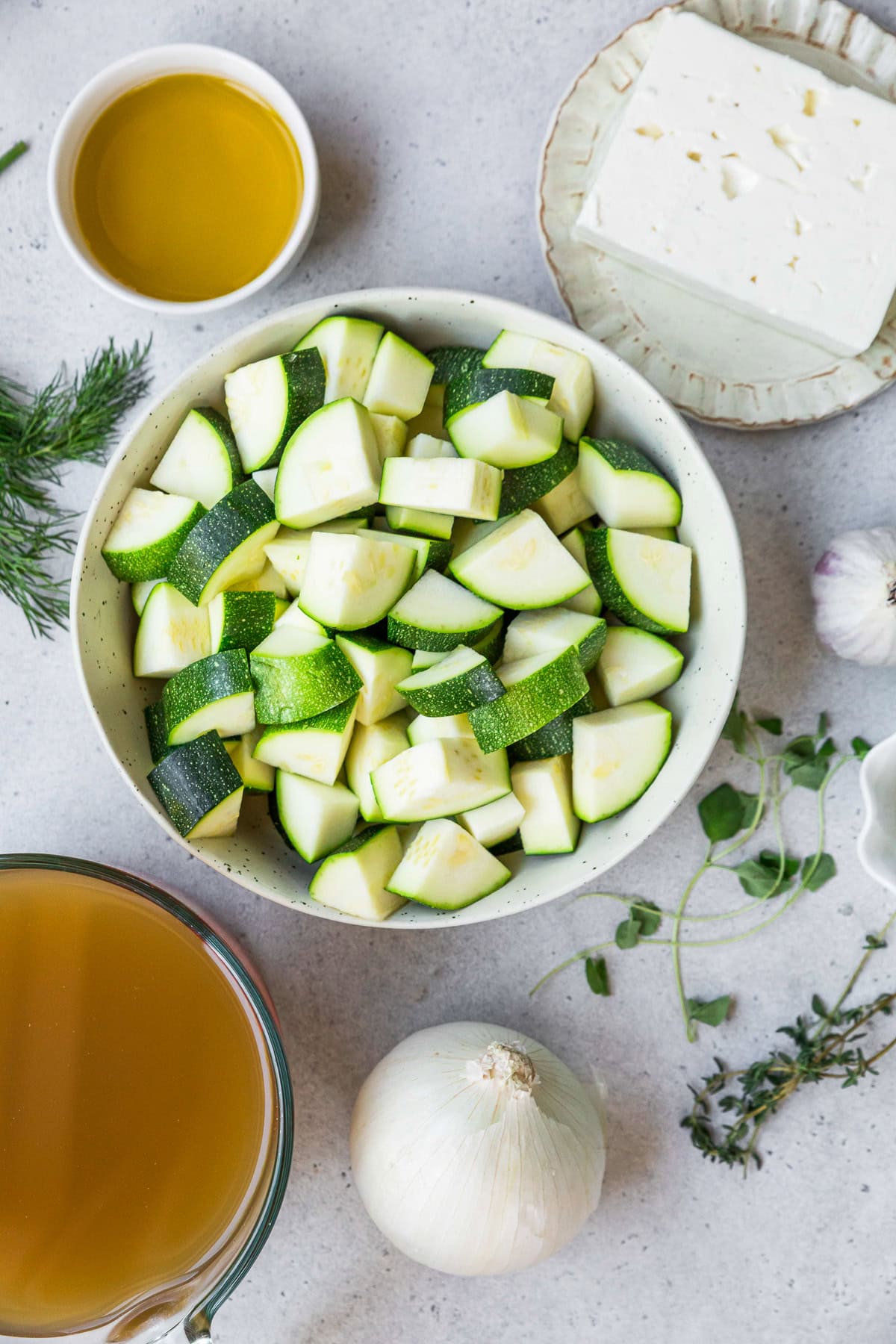 Zucchini, Feta and Dill