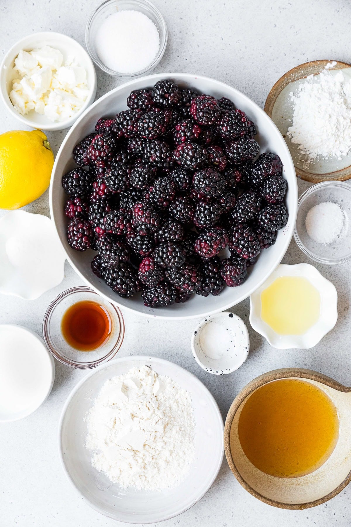 Blackberry Cobbler ingredients