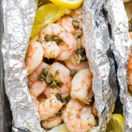 Shrimp Piccata Foil Packets