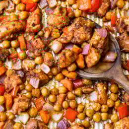 Chicken Shawarma Sheet Pan Dinner