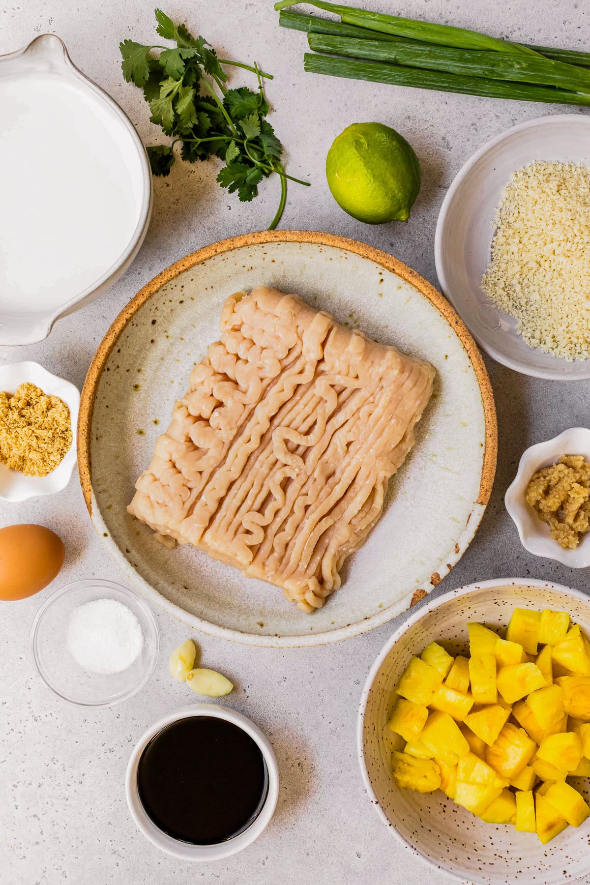 Hawaiian Chicken Meatballs with Pineapple, coconut milk and lime