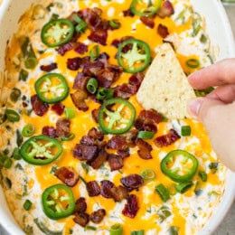 Jalapeno Popper Dip with chip