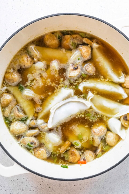 Add frozen potstickers