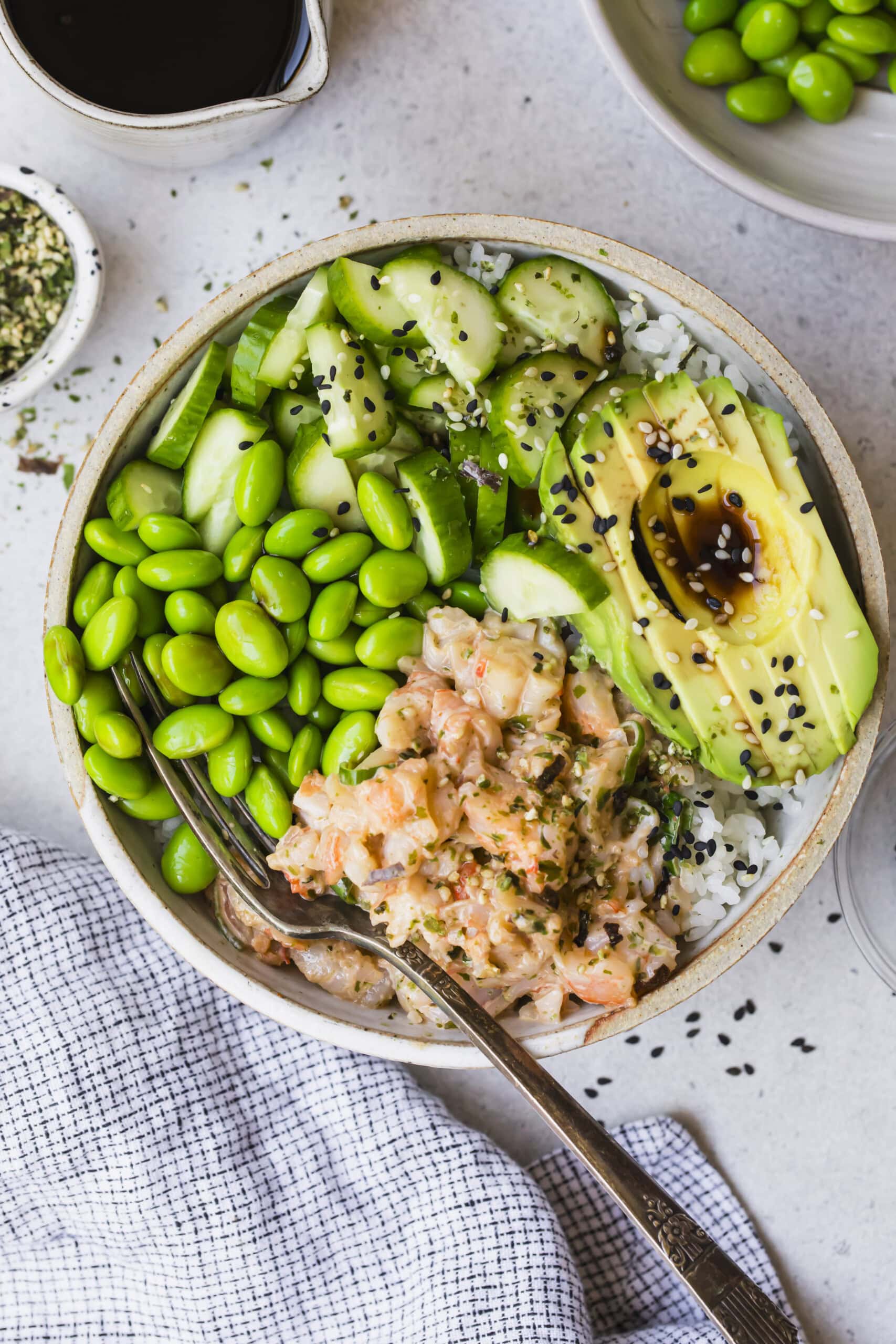 Spicy Shrimp Sushi Bowl