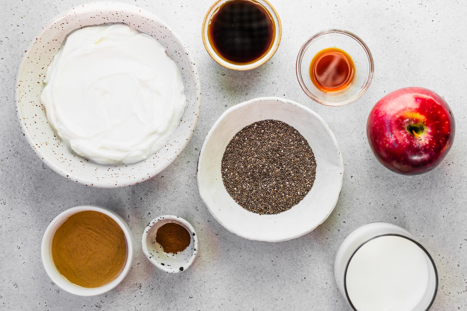 Apple Chia Seed Pudding ingredients