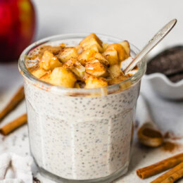 Apple Chia Pudding with Peanut Butter