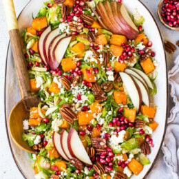 Butternut Squash Salad with Brussels Sprouts and Pears
